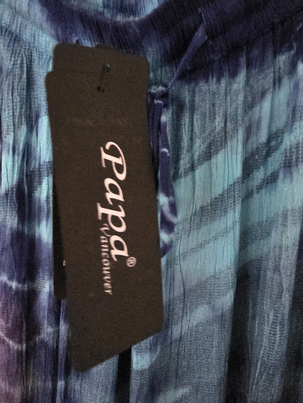 NWT Tie-Dye Wide Leg Pants Palazzo Style Women's Boho Beach Vacation - Picture 3 of 7
